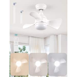 23 in. Indoor White Smart LED Small Ceiling Fan with Lights and Remote Control