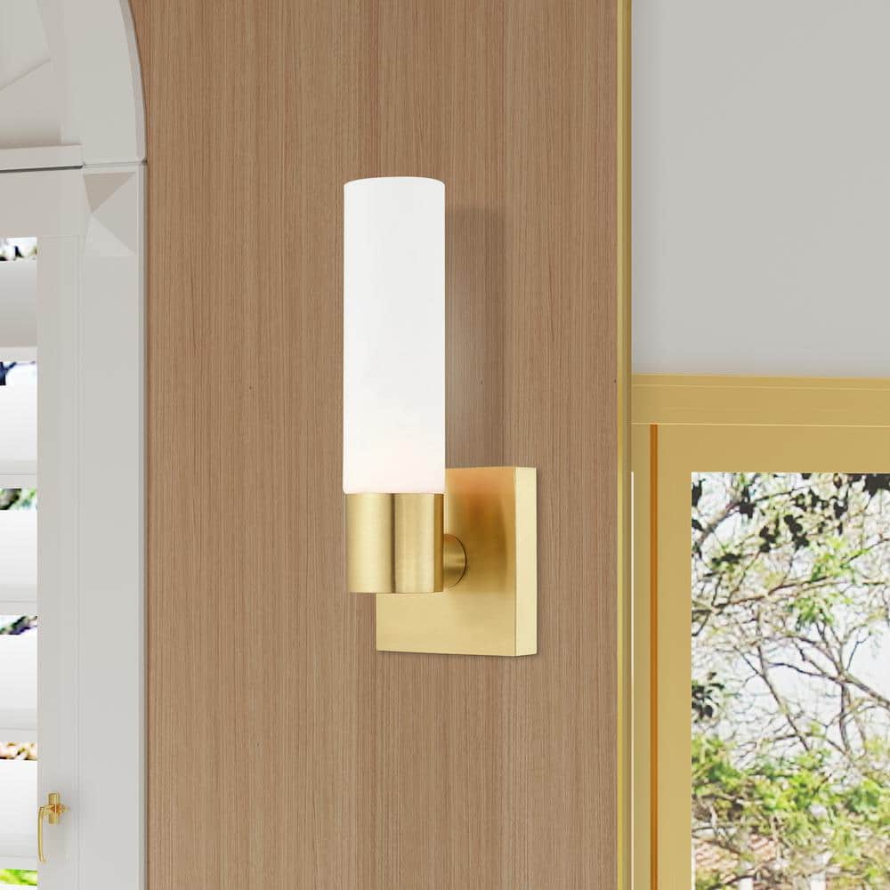 Aero Chrome Sleek Contemporary Wall Sconce with Etched Opal Glass
