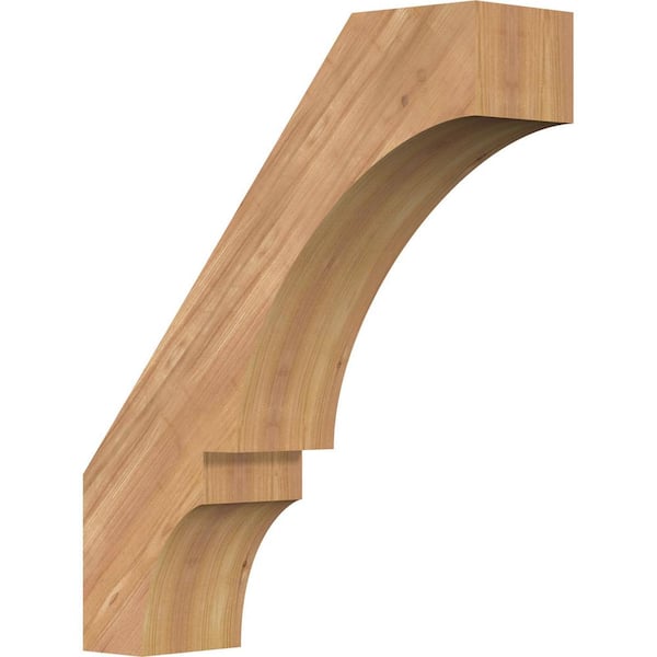 Ekena Millwork 5 1/2"W x 20"D x 24"H Balboa Smooth Knee Brace, Western Red Cedar