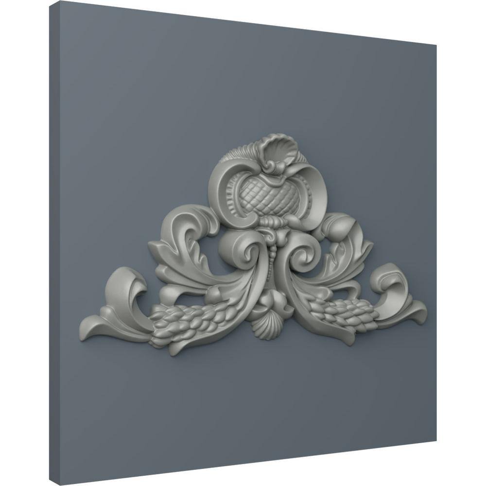 Hamilton 15.25" White Polyurethane Crown Onlay Scroll