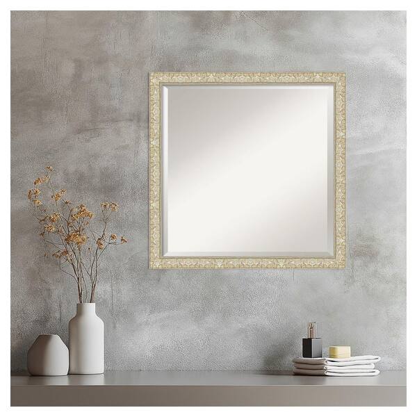 Amanti Art Lila Silver 22.5 in. x 22.5 in. Beveled Traditional