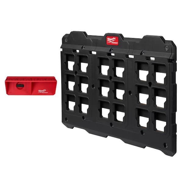 Milwaukee Packout Screwdriver Rack with Packout Large Wall Plate