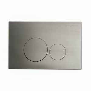 Wall Mount Dual Flush Metal Actuator plate in Matte Silver