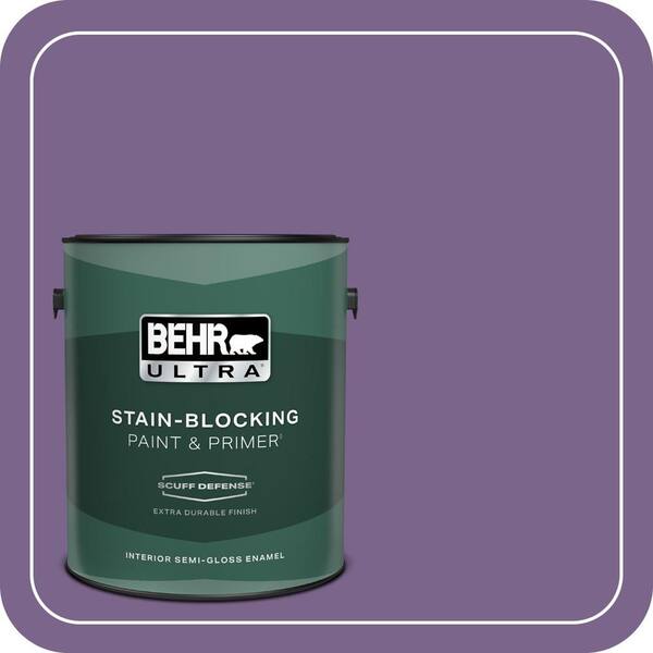 BEHR ULTRA 1 gal. #M570-6 Notorious Extra Durable Semi-Gloss Enamel Interior Paint & Primer