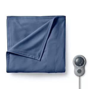 Blue Twin Size Electric Fleece Heated Electric Blanket