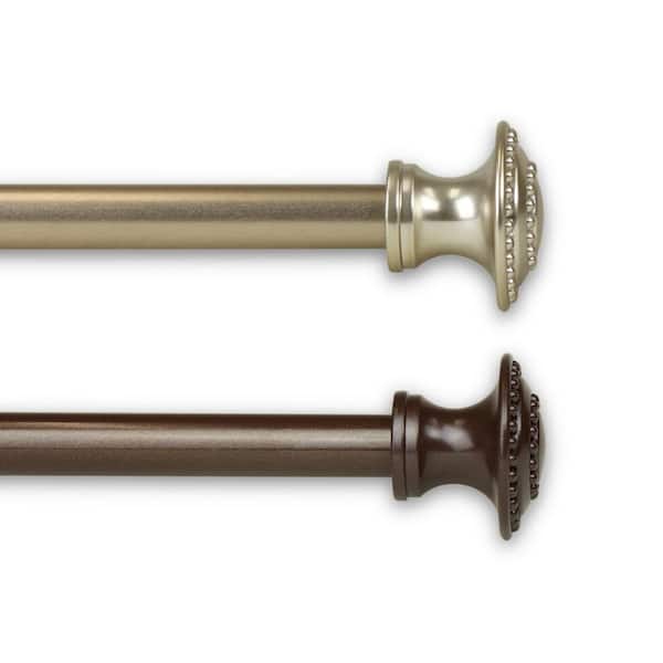 Rod Desyne Amulet 7/16 in. Cafe Single Curtain Rod 28-48 in. - Satin Nickel