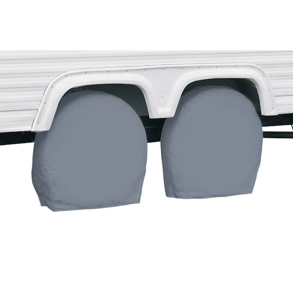 Grey RV Wheel Covers, 30" - 33" Diameter, 9" Tire Width