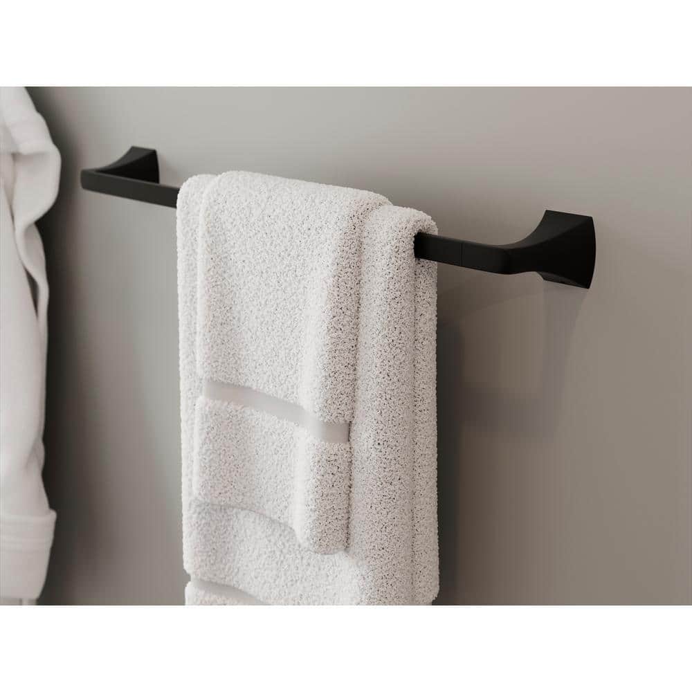 Matte Black Metal 3-Piece Bathroom Hardware Set
