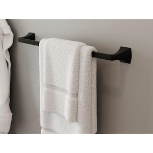 Bruxie 24 in. Wall Mounted Single Towel Bar in Matte Black