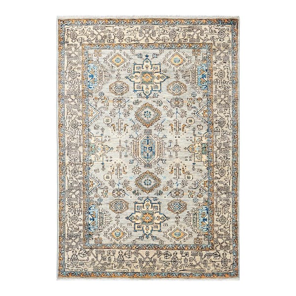 Solo Rugs Serapi Gray 4 ft. x 6 ft. Tribal Wool Indoor Area Rug