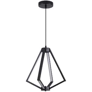Modern 8 Light Dimmable Integrated LED Black Caged Adjustable Height Chandelier for Dining Room Living Room Bedroom