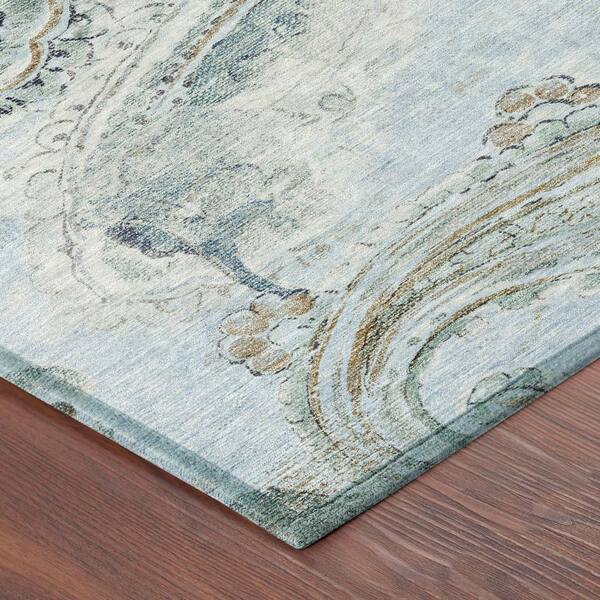 Chantille Machine Washable Indoor/Outdoor Abstract ACN2747 Sky 10 ft. x 14 ft. Area Rug