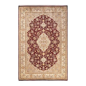Mogul One-of-a-Kind Traditional Red 6 ft. 3 in. x 9 ft. 5 in. Oriental Area Rug
