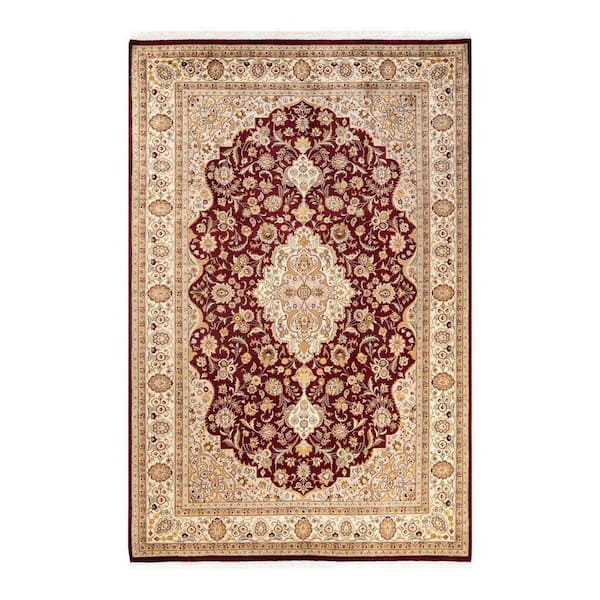 Solo Rugs Mogul One-of-a-Kind Traditional Red 6 ft. 3 in. x 9 ft. 5 in. Oriental Area Rug