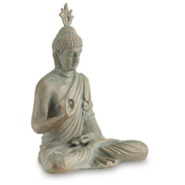 Signature Design By Ashley Hosgrove Gray 19 in. x 24 in. Buddha Paper Mache Sculpture