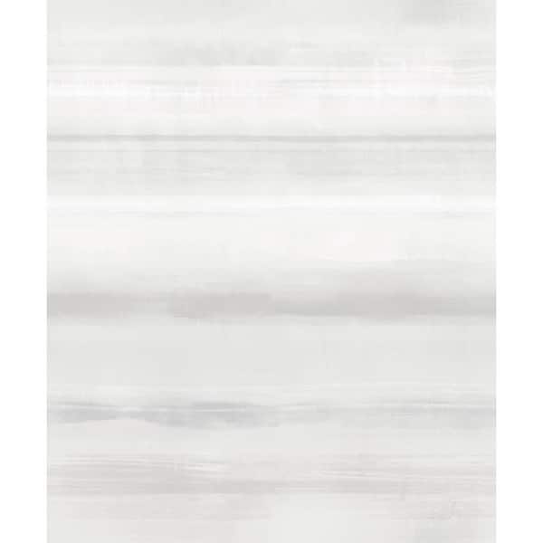 Unbranded Atmosphere White/Mica Metallic Skye Stripe Non-Pasted on Non-Woven Paper Wallpaper Roll (Covers 57 sq.ft.)