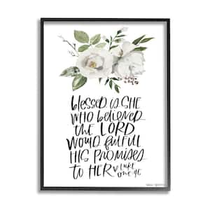 Blessed Is Who Believed Proverb Luke 1:45 By Valerie Wieners Framed Print Religious Texturized Art 11 in. x 14 in.