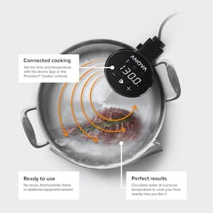 Precision Cooker (WiFi) Black and Silver Sous Vide with Anova App
