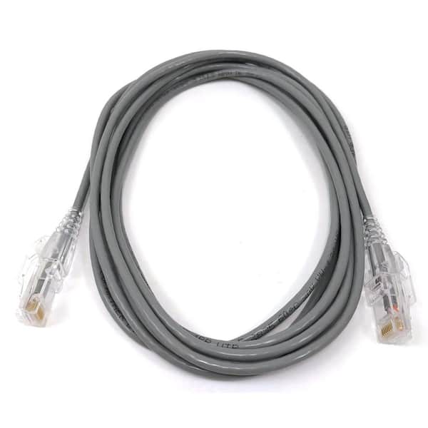 TRIPLETT 50 ft. CAT 6A 10 GBPS Professional Grade SSTP 26 AWG Patch Cable,  White CAT6A-50WH - The Home Depot