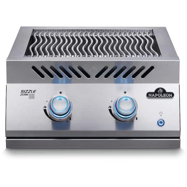 Built-In 700 Series 18 in. 2-Burner Dual Infrared Propane Side Burner in Stainless Steel