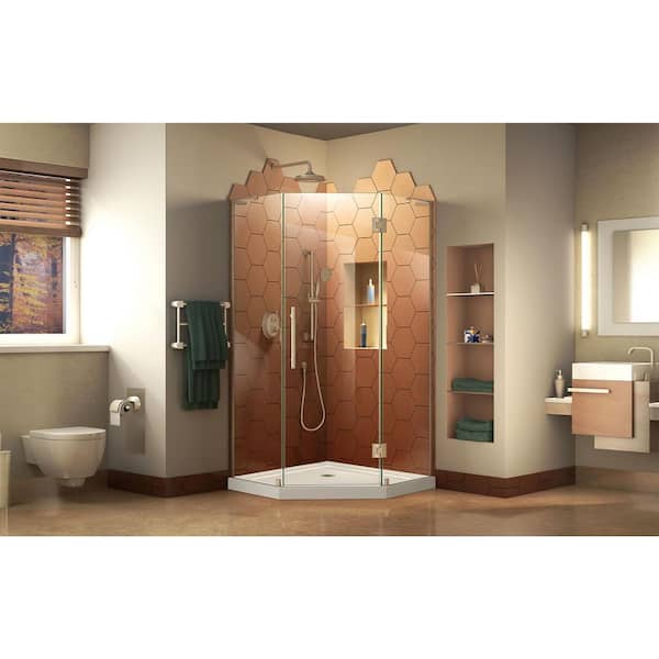 DreamLine Prism Plus 42 in. x 74 in. Semi-Frameless Neo-Angle