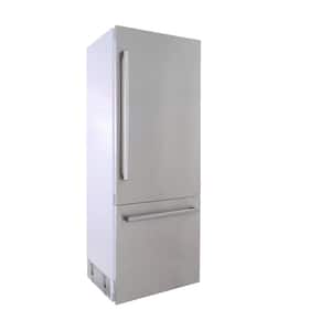 30 in. Width 16 cu. ft. Built-In Bottom Freezer Refrigerator in Custom Panel Ready, Counter Depth