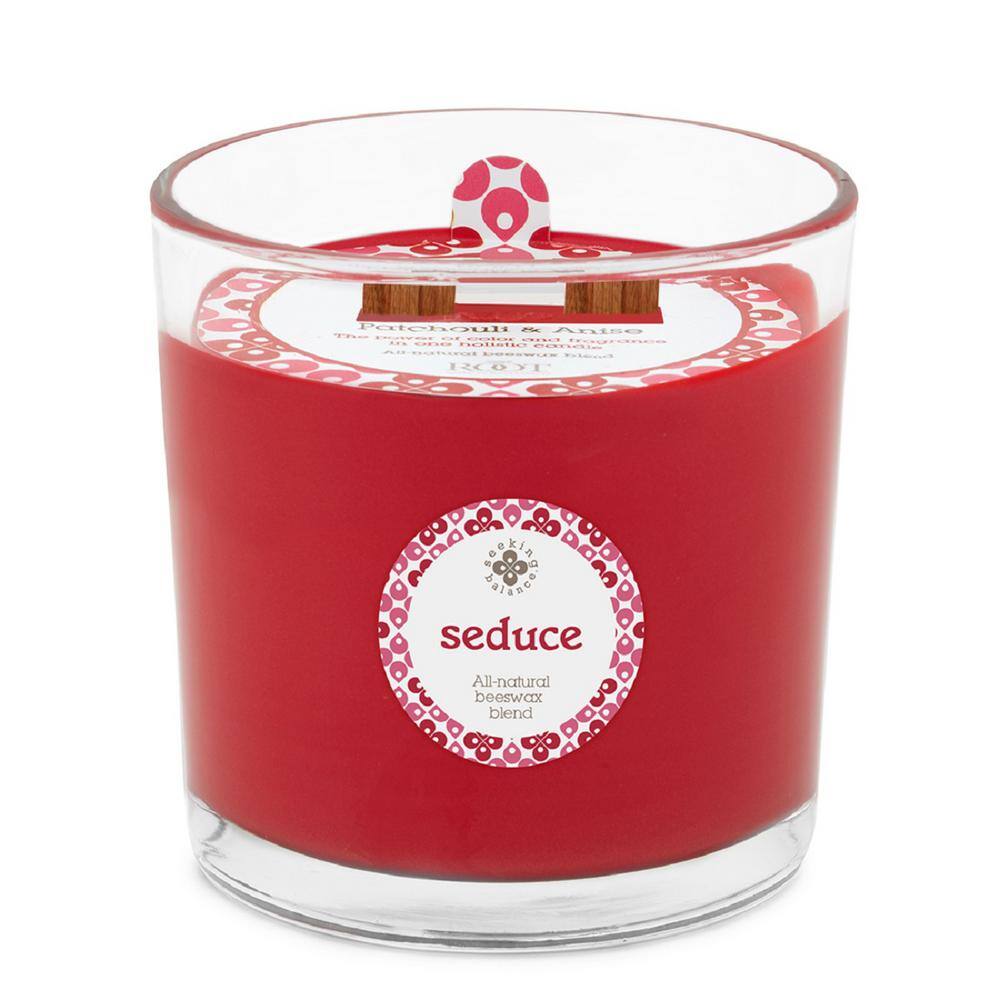 Seduce Red Beeswax Scented Jar Candle with Dual Wicks