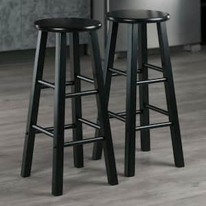 Element 29 in. Black Bar Stools (Set of 2)