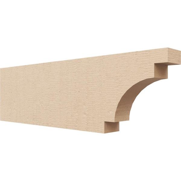 Ekena Millwork 2-in. x 6-in. x 20-in. Mediterranean Woodgrain, Primed Tan Timberthane Polyurethane Rafter Tail Brace