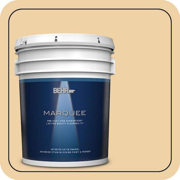 BEHR MARQUEE 5 gal. Home Decorators Collection #HDC-CT-01 Amber Moon Satin Enamel Interior Paint & Primer