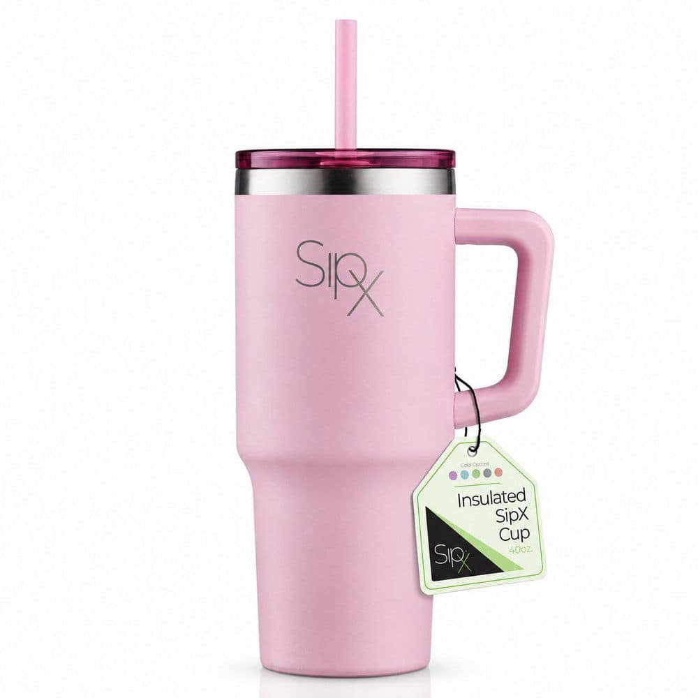30 oz. - Pink, Stainless Steel Insulated Tumbler with Handle and