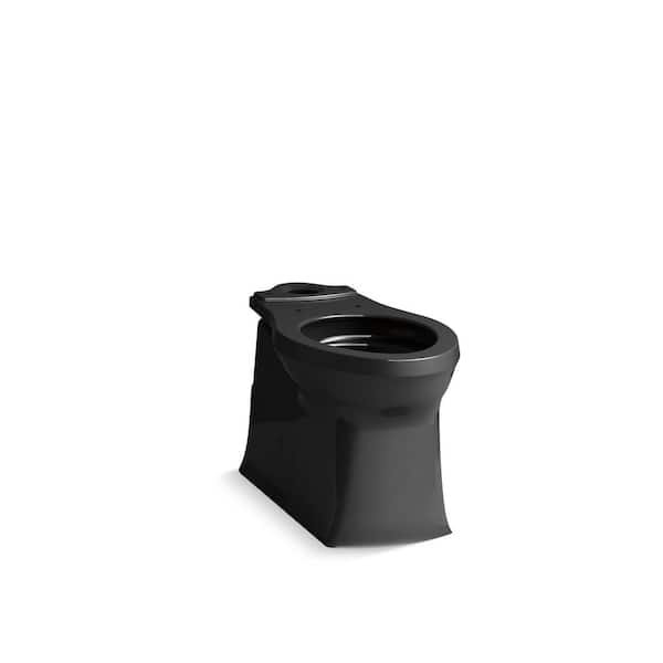 KOHLER Corbelle 16.5 in. Skirted Elongated Toilet Bowl Only in Black