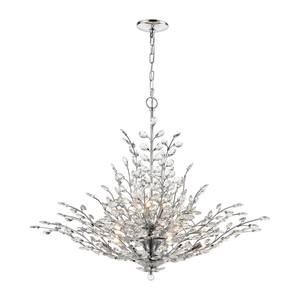 Continuance 38 in. W 12-Light Polished Chrome Chandelier with No Shades