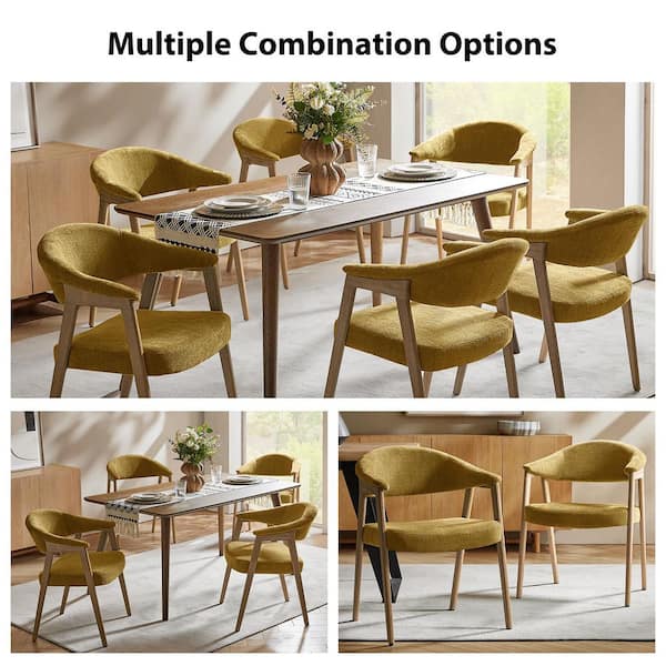 JAYDEN CREATION Elisa Golden Polyester Mid-Century Modern Dinning
