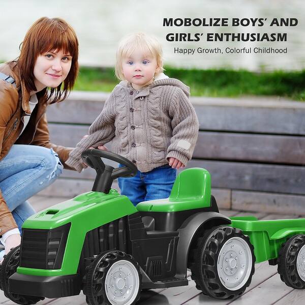 Details about   Kids Ride On Tractor 6V Battery Powered Vehicle 6 Wheels Car Toy With Trailer 