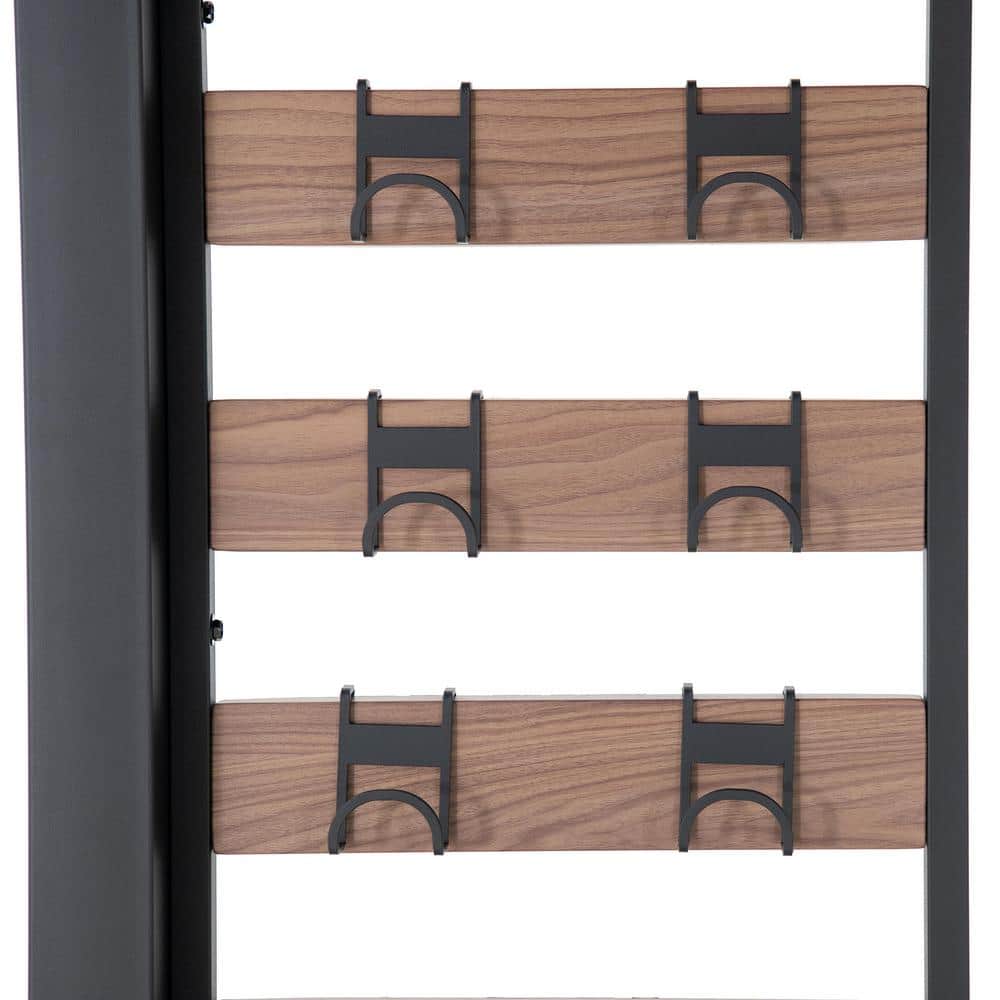 Matte Black 7 x 9 ft. 2-Tier Hardtop Grill Gazebo with Storage Shelves