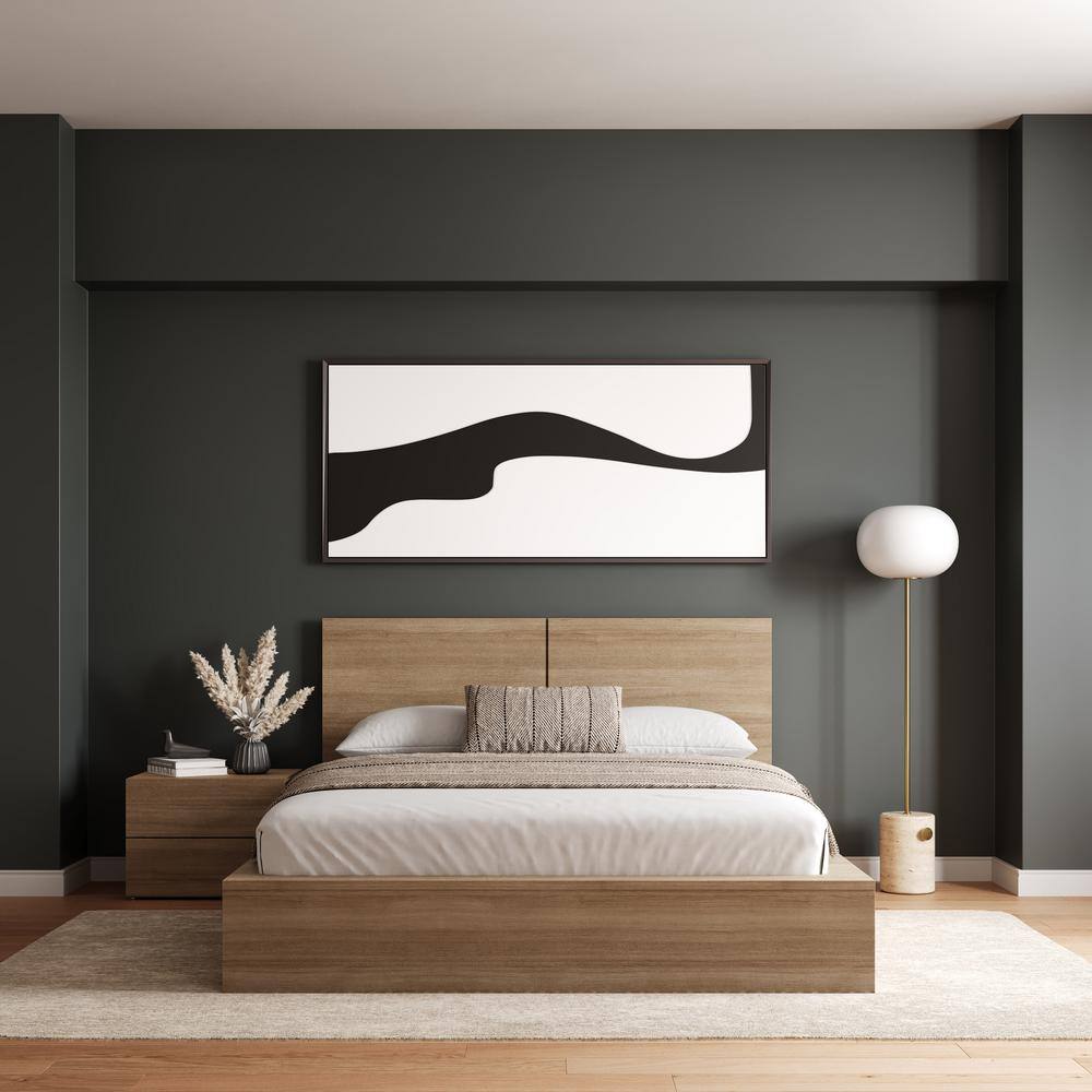 James Queen 3-Piece Brown Oak Bedroom Set