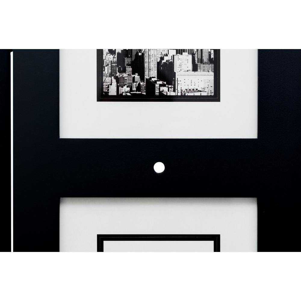 Black Wood Folding Photo Frame Room Divider, 64" Height