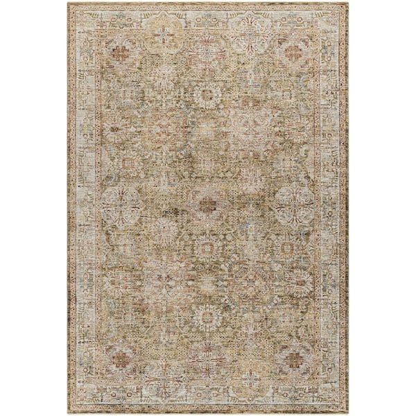 Naila Sage Traditional Border 7 X 10 Area Rug
