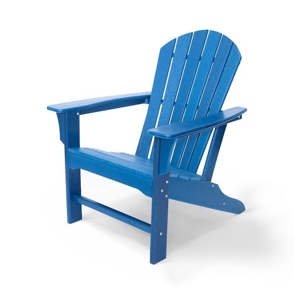 LuXeo Hampton Navy Patio Plastic Adirondack Chair (2-Pack)