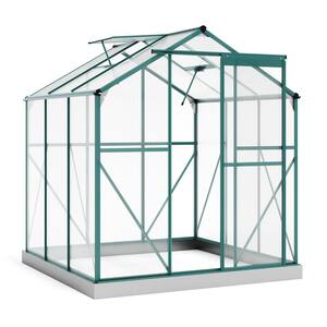 6.2 ft. W x 6.3 ft.D Outdoor Patio Greenhouse with 2 Windows and Base