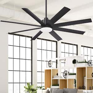 Slipstream 65 in. Integrated LED Indoor/Outdoor Coal Ceiling Fan with Light with Remote Control