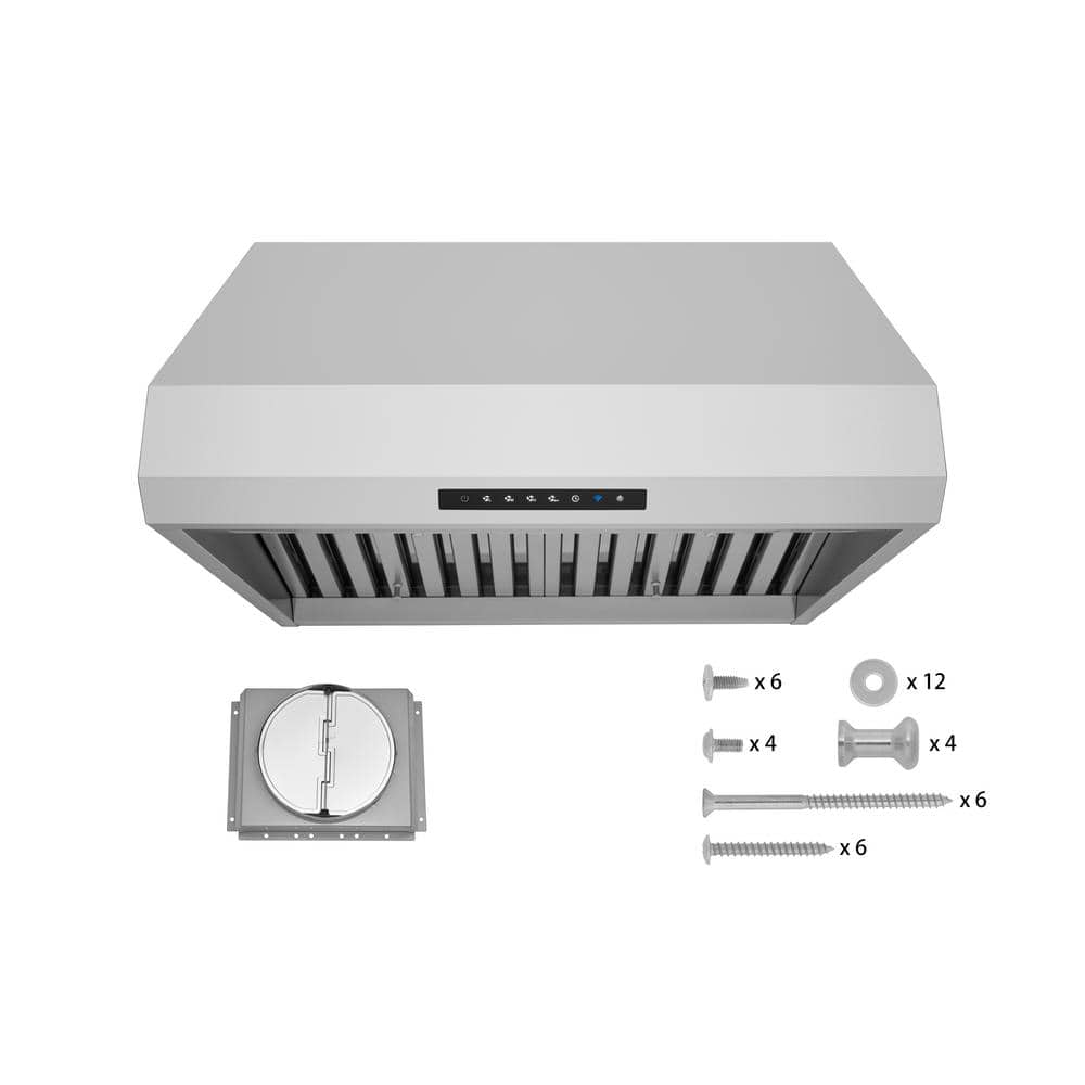 36" Stainless Steel Under Cabinet Range Hood with Smart App Control
