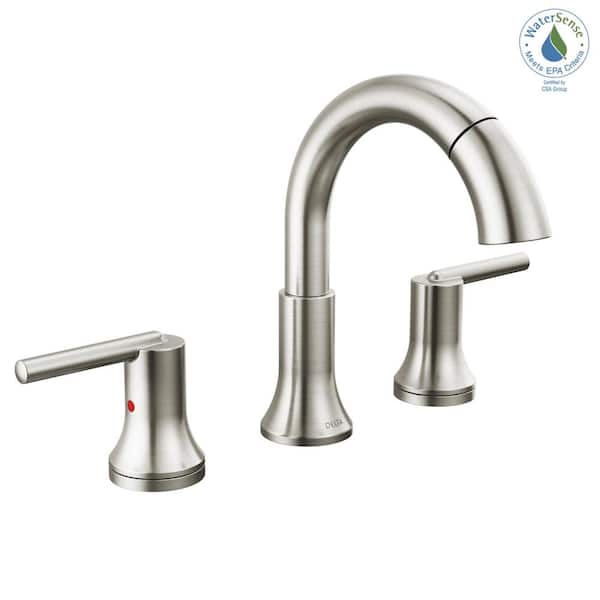 Delta Trinsic 8 in. Widespread Double-Handle Bathroom Faucet with