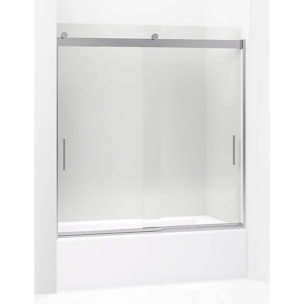 Levity 57-60 in. W x 62 in. H Frameless Sliding Bath Door in Anodized Dark Bronze with 5/16 in Thick Crystal Clear Glass price history on PriceWatchPro