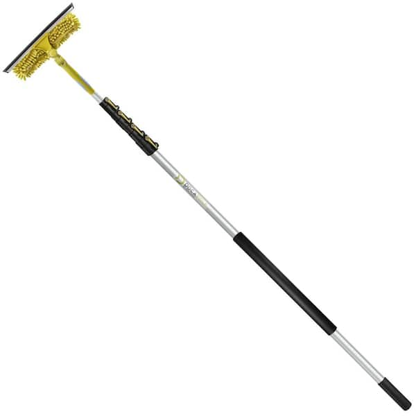 DocaPole 7 ft. - 30 ft. Extension Pole + 11" Dual Pivot Squeegee Scrubber Combo with Handle - Includes 3-Sizes of Squeegee Blades