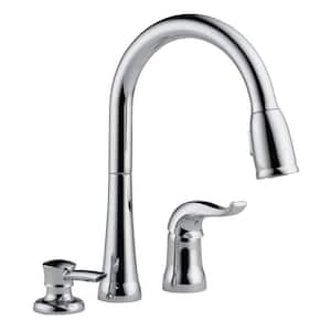 Kate Single-Handle Pull-Down Sprayer Kitchen Faucet with MagnaTite Docking and Soap Dispenser in Chrome