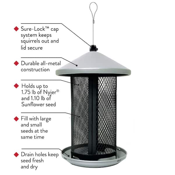 Dual Mesh Hanging Bird Feeder - 2.85 Capacity