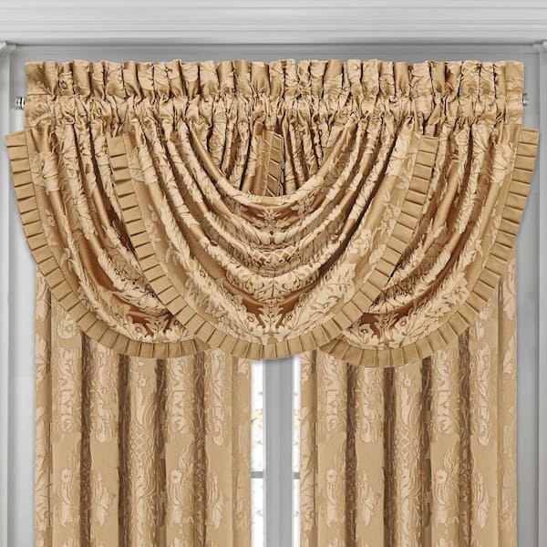 Unbranded Colonial Gold Polyester Window Waterfall Valance