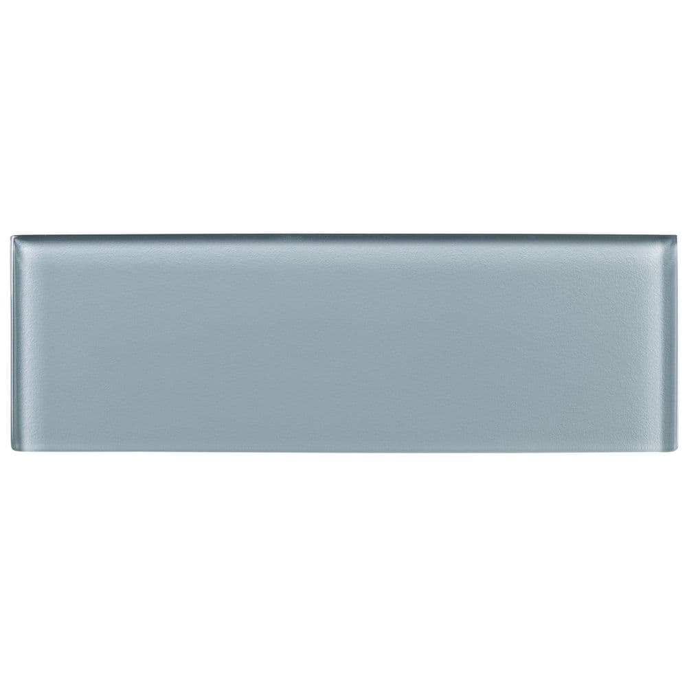 Enchant-Elle Spark Blue 4-in. x 12-in. Subway Polished Glass Wall and Floor